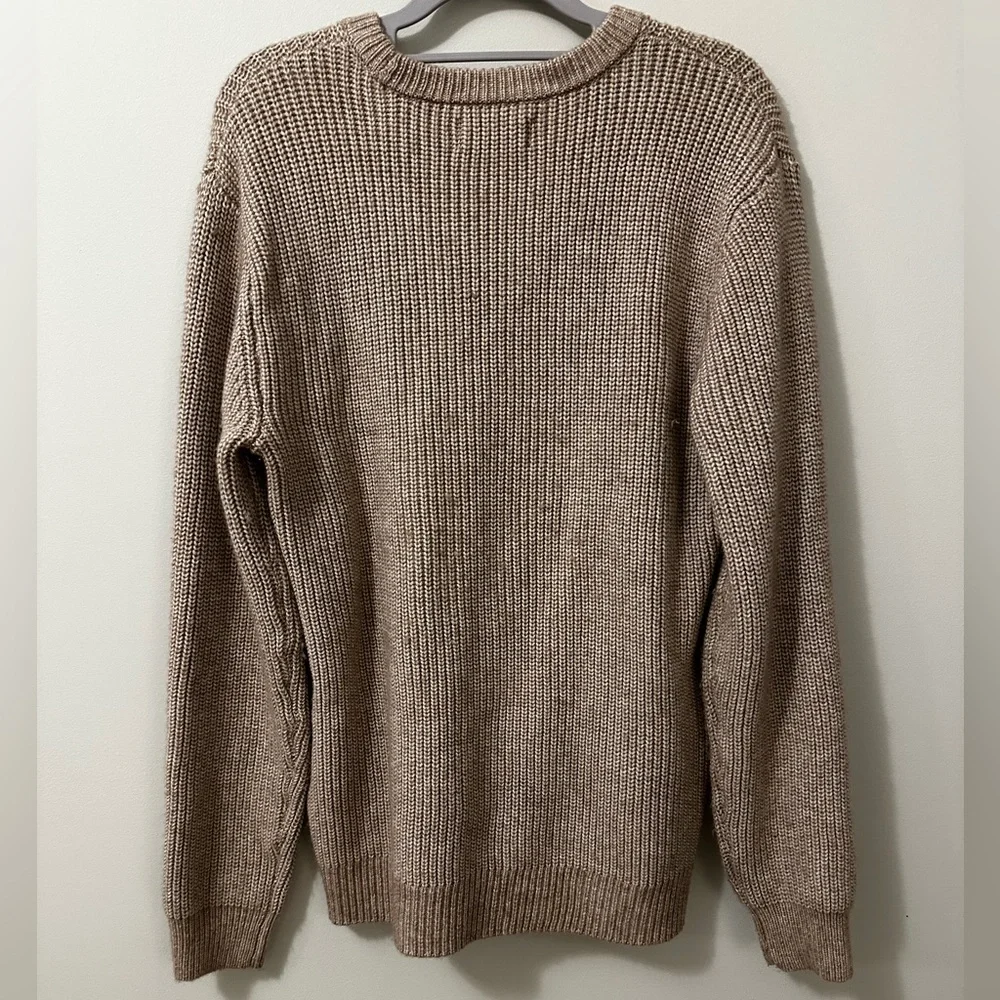 Tan Crewneck Knit Sweater